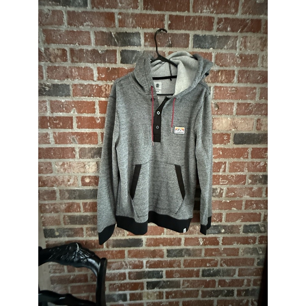 Element Henley Hoodie Sweatshirt Men's L Skate Streetwear Casual M